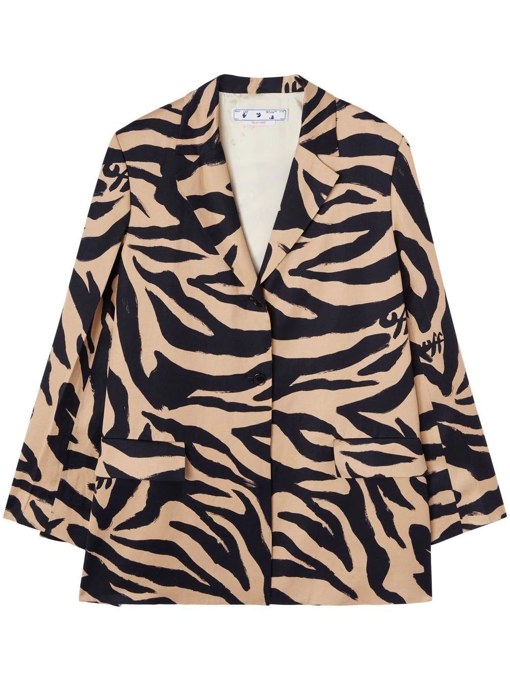Off-White zebra-print oversized blazer