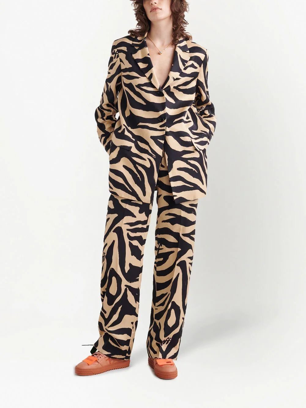 Off-White zebra-print oversized blazer - Image 2