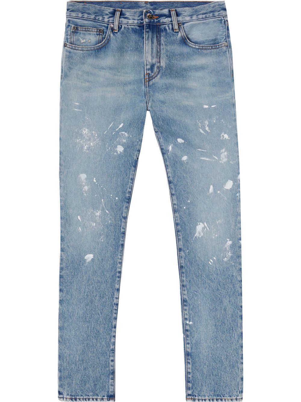 Off-White Diag-stripe distressed jeans