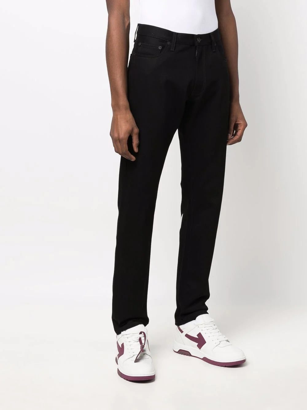 Off-White Diag-stripe print slim fit jeans - Image 4