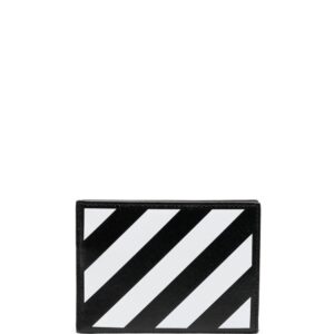 Off-White Diag Stripe-print leather wallet