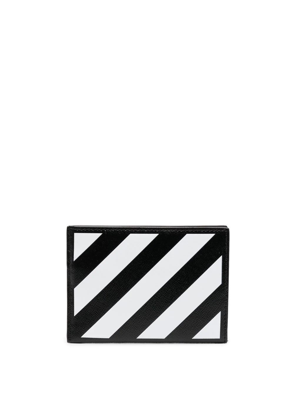 Off-White Diag Stripe-print leather wallet