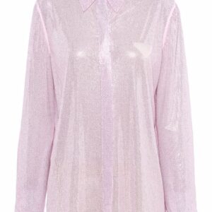 Prada rhinestone-studded silk shirt