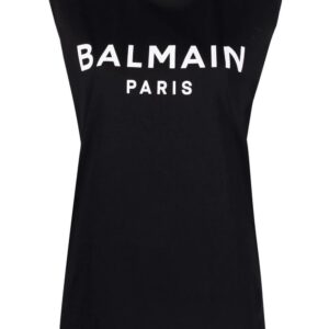 Balmain  logo-print tank top