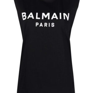 Balmain  logo-print tank top