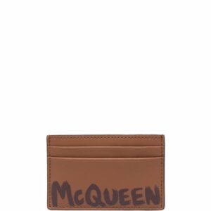 Alexander McQueen logo-print leather cardholder