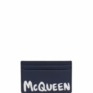 Alexander McQueen graffiti logo-print cardholder