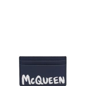 Alexander McQueen  graffiti logo-print cardholder