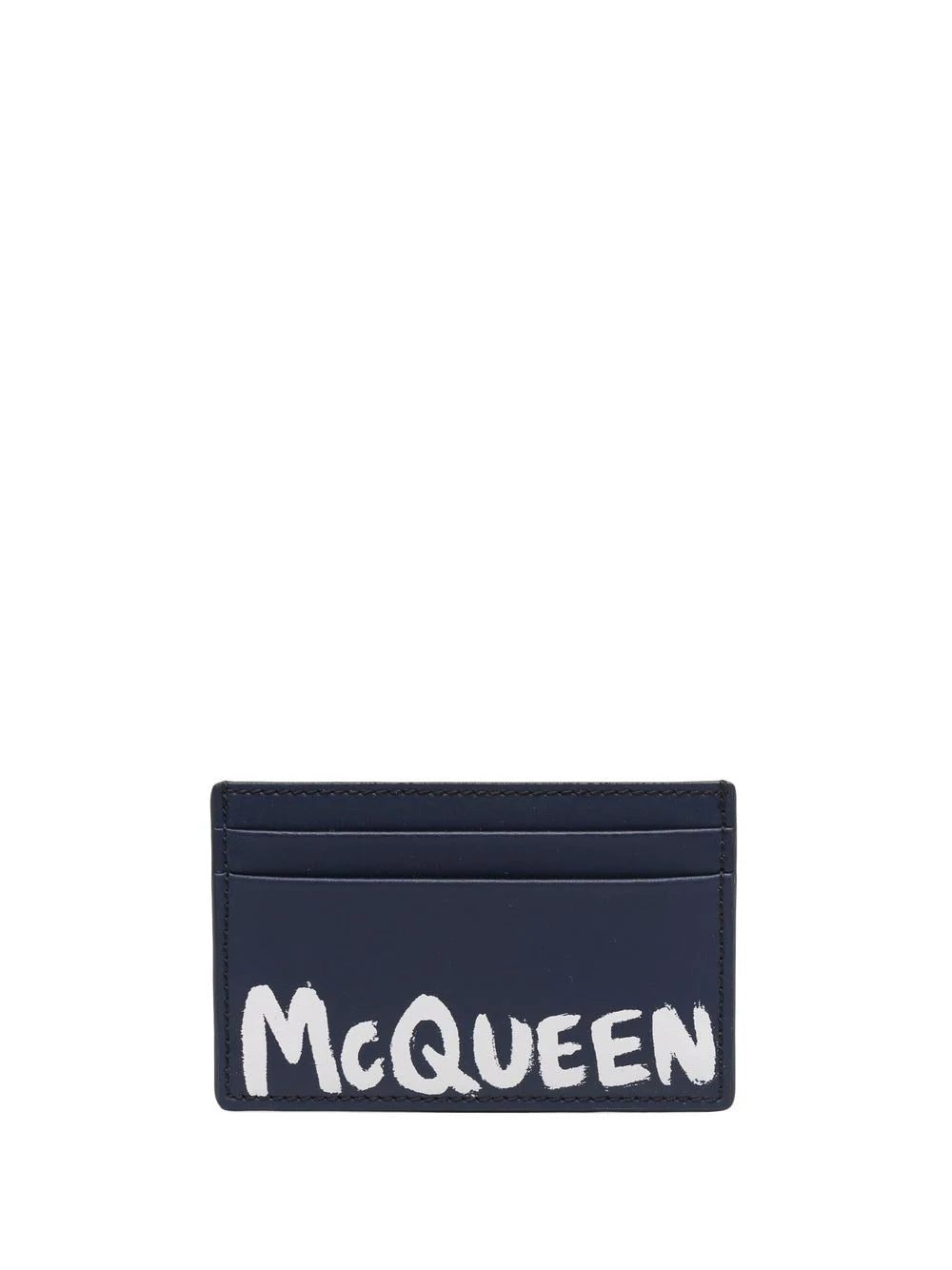 Alexander McQueen graffiti logo-print cardholder