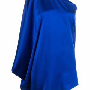 Saint Laurent one-shoulder drape-detail dress