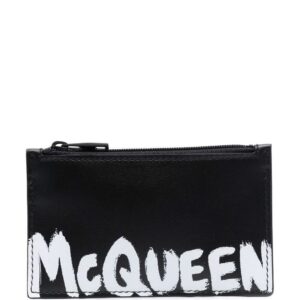 Alexander McQueen logo-print leather wallet