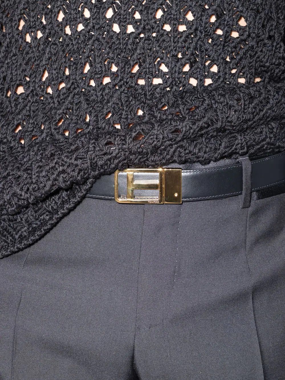 Tom Ford T buckle crocodile-embossed belt - Image 2