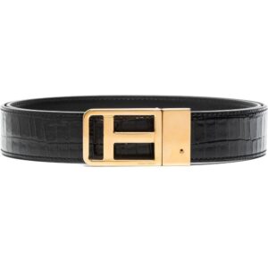Tom Ford T buckle crocodile-embossed belt