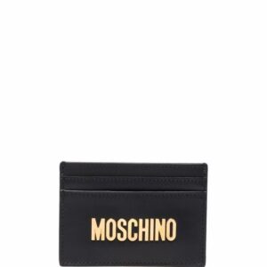 Moschino logo-plaque cardholder