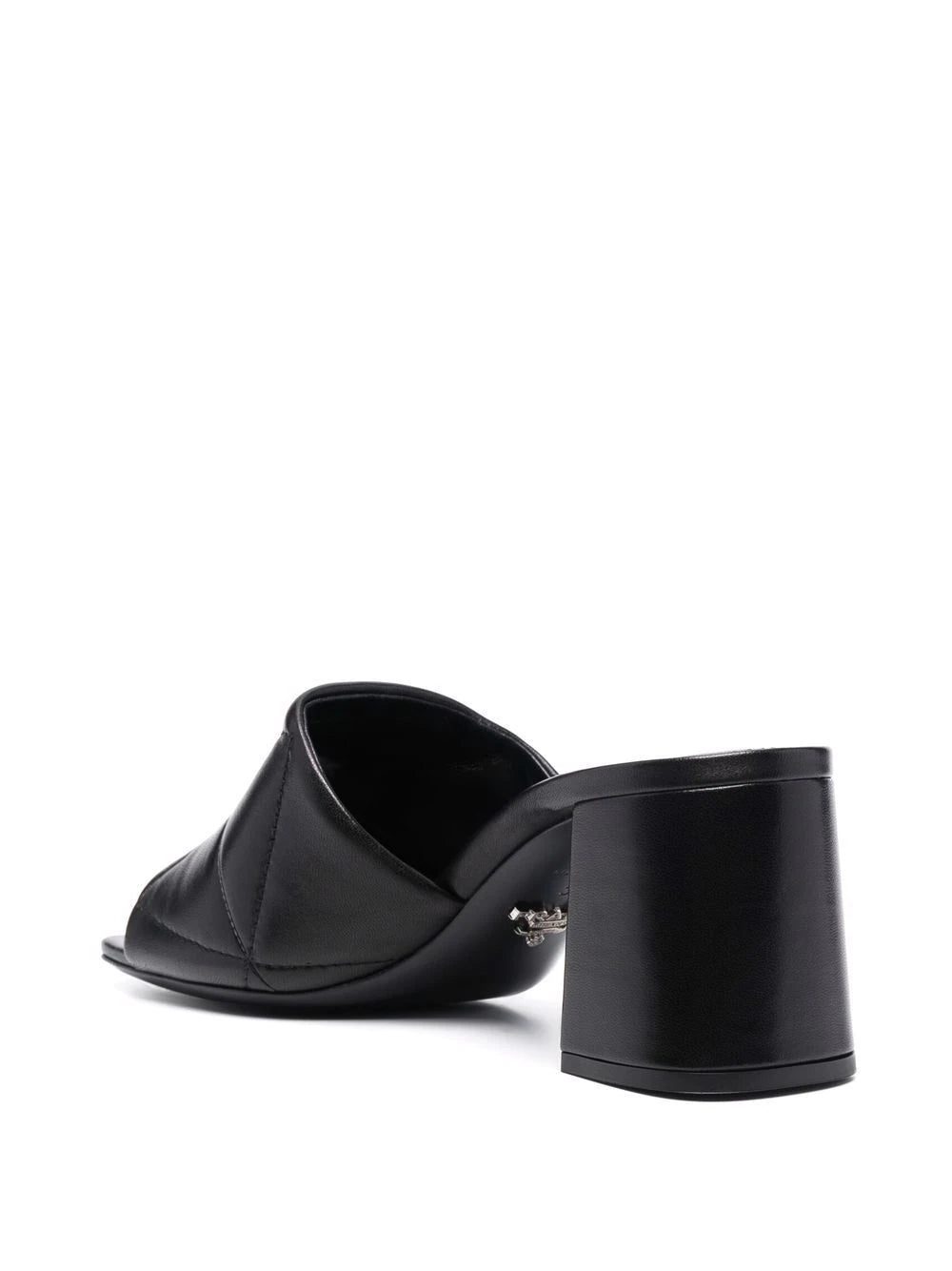 Prada 65mm logo-detail quilted leather mules - Image 3