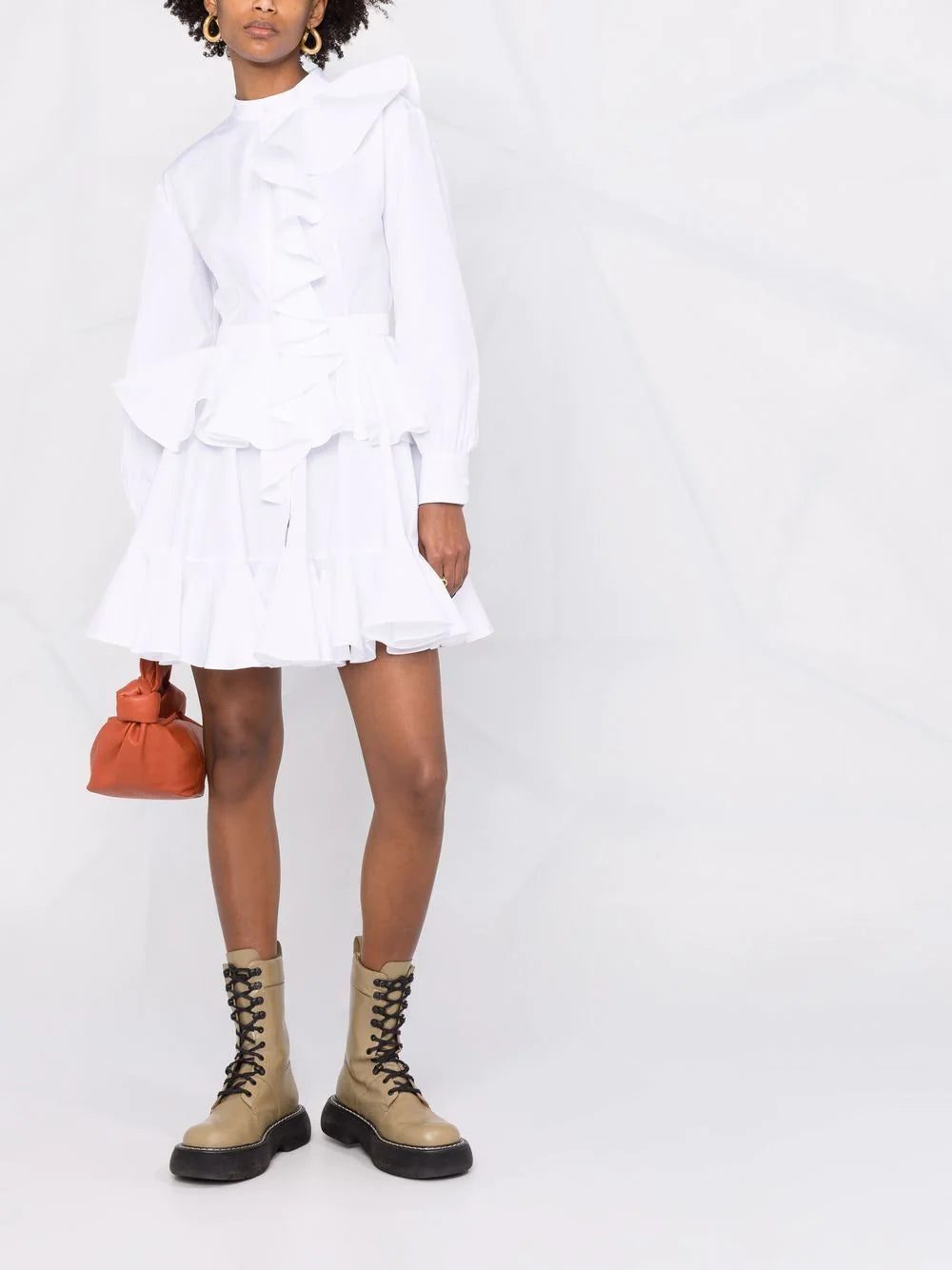 Alexander McQueen ruffle-detail shirt dress - Image 2