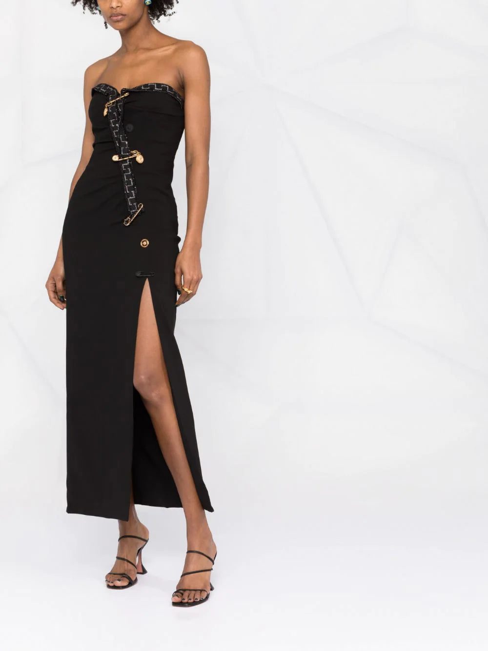 Versace Safety-Pin Greca trim dress - Image 2