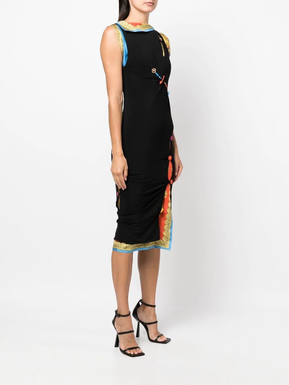 Versace sleeveless button-embellished midi dress - Image 3