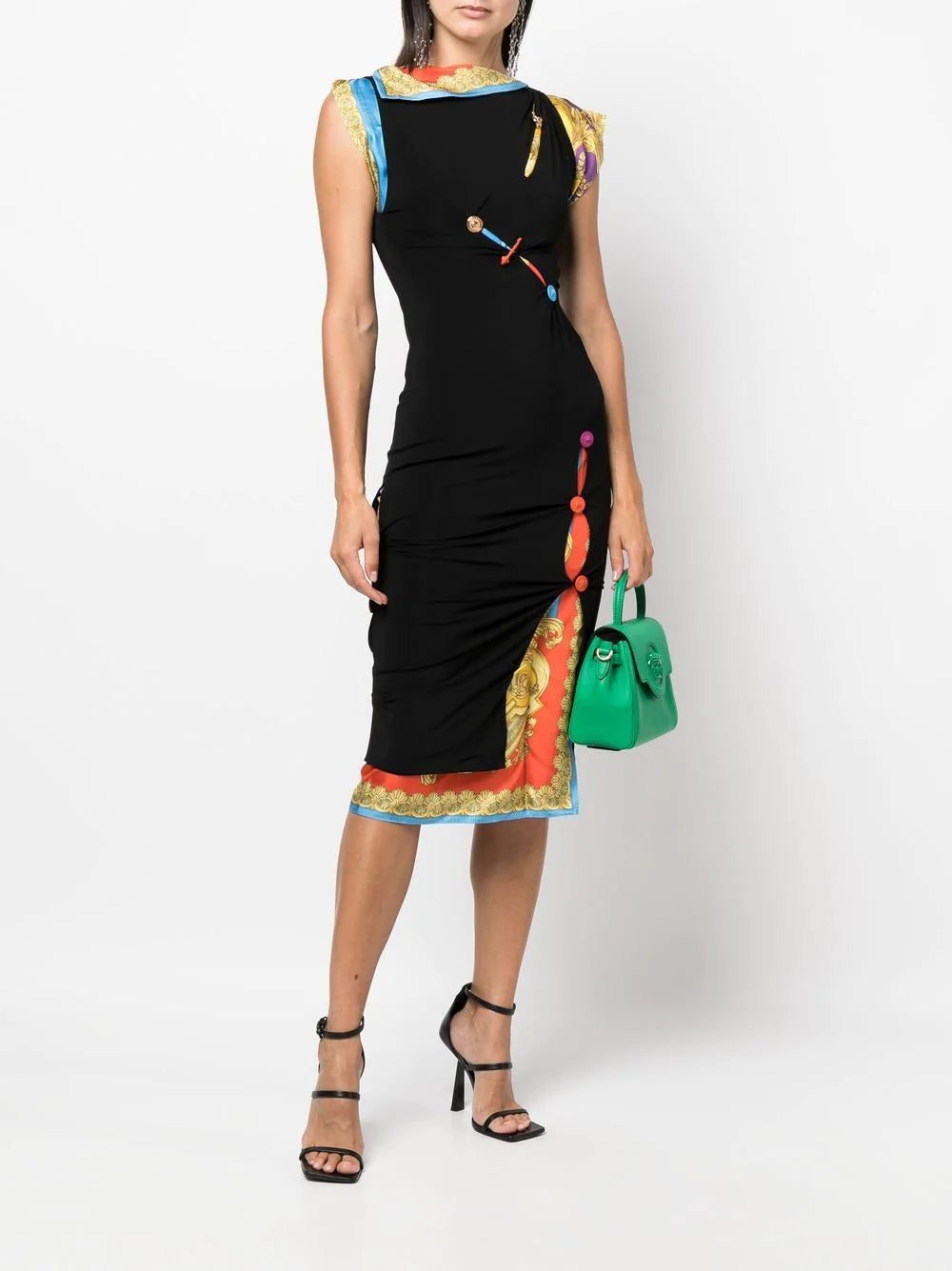 Versace sleeveless button-embellished midi dress - Image 2