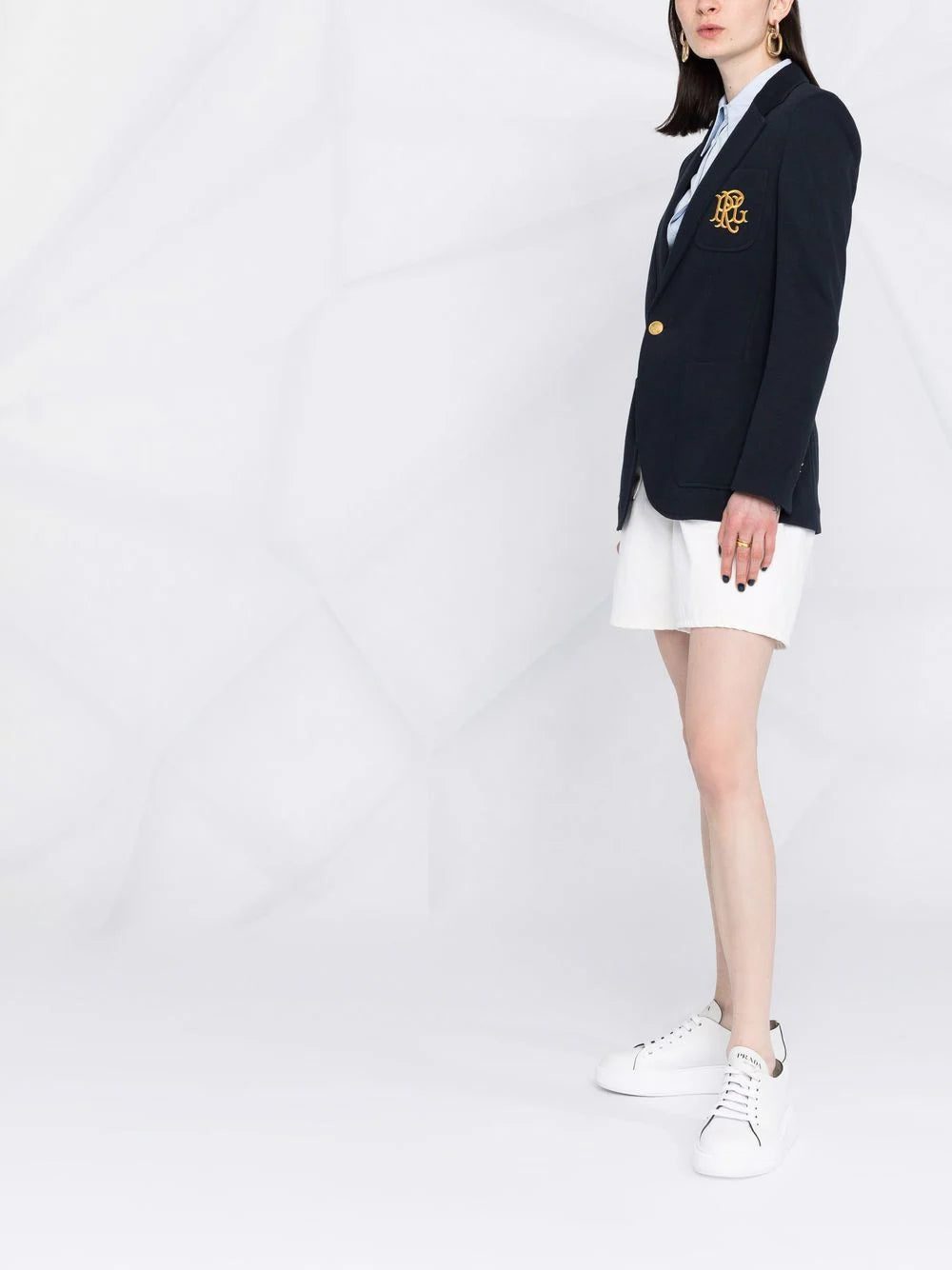 Polo Ralph Lauren embroidered-monogram double-knit blazer - Image 4