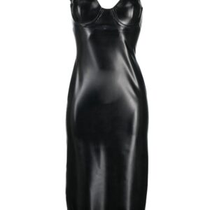 Versace  Medusa latex midi dress