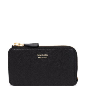 TOM FORD logo-print pebbled wallet