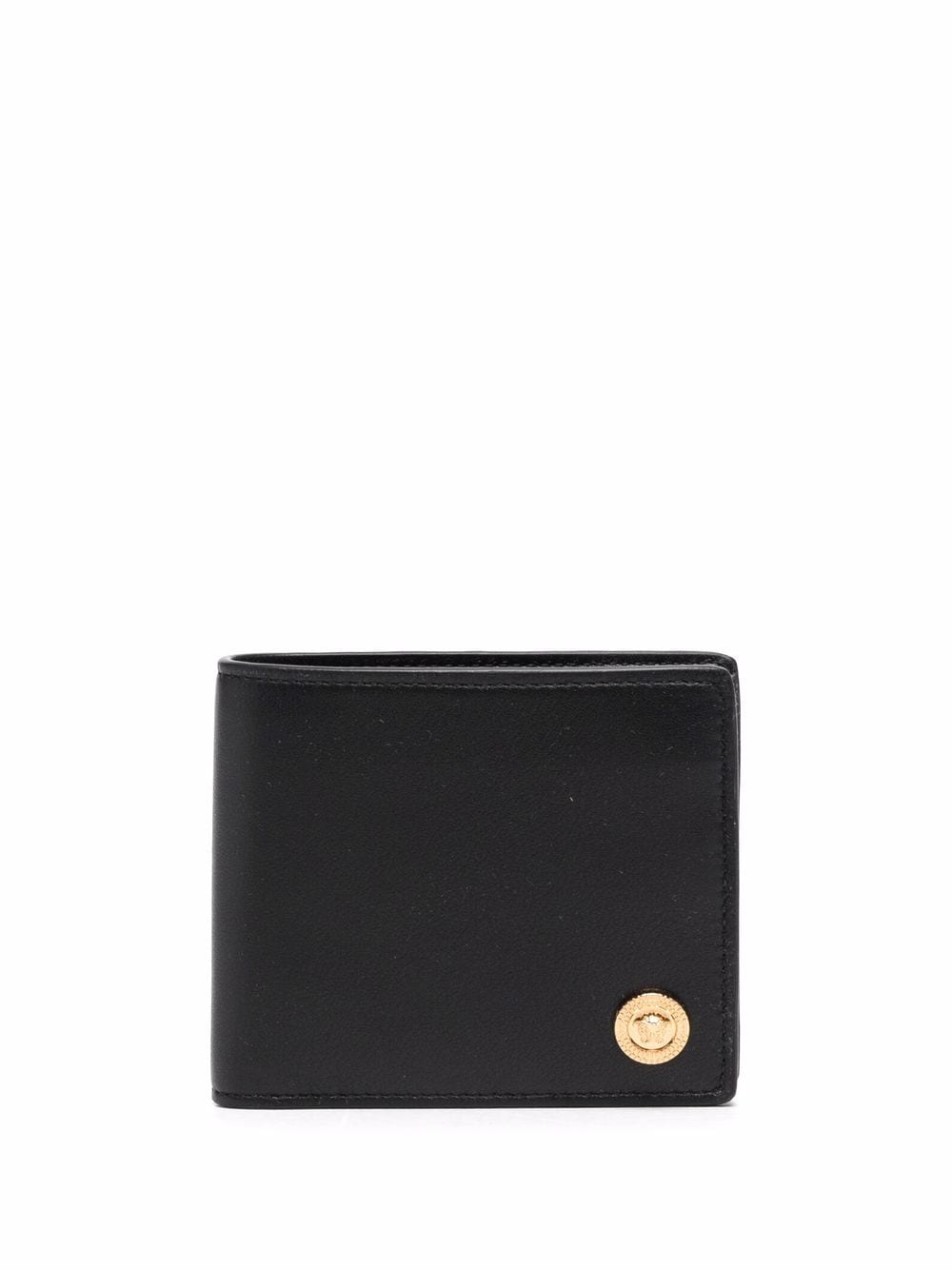 Versace logo-plaque leather wallet