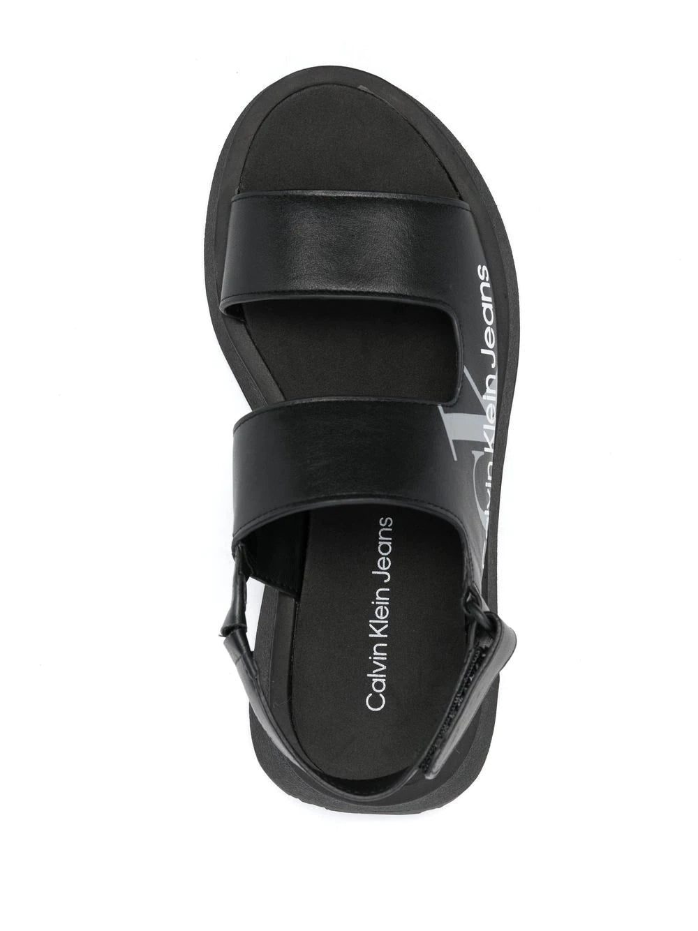 Calvin Klein logo-print leather slingback sandals - Image 4