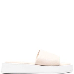 Calvin Klein  monogram-vamp chunky sole slides