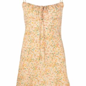 Saint Laurent floral-print spaghetti-strap dress