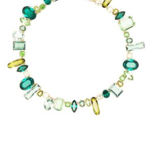 Swarovski crystal-embellished choker necklace.