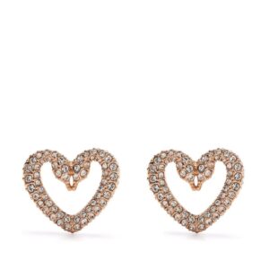 Swarovski Una crystal-heart stud earrings