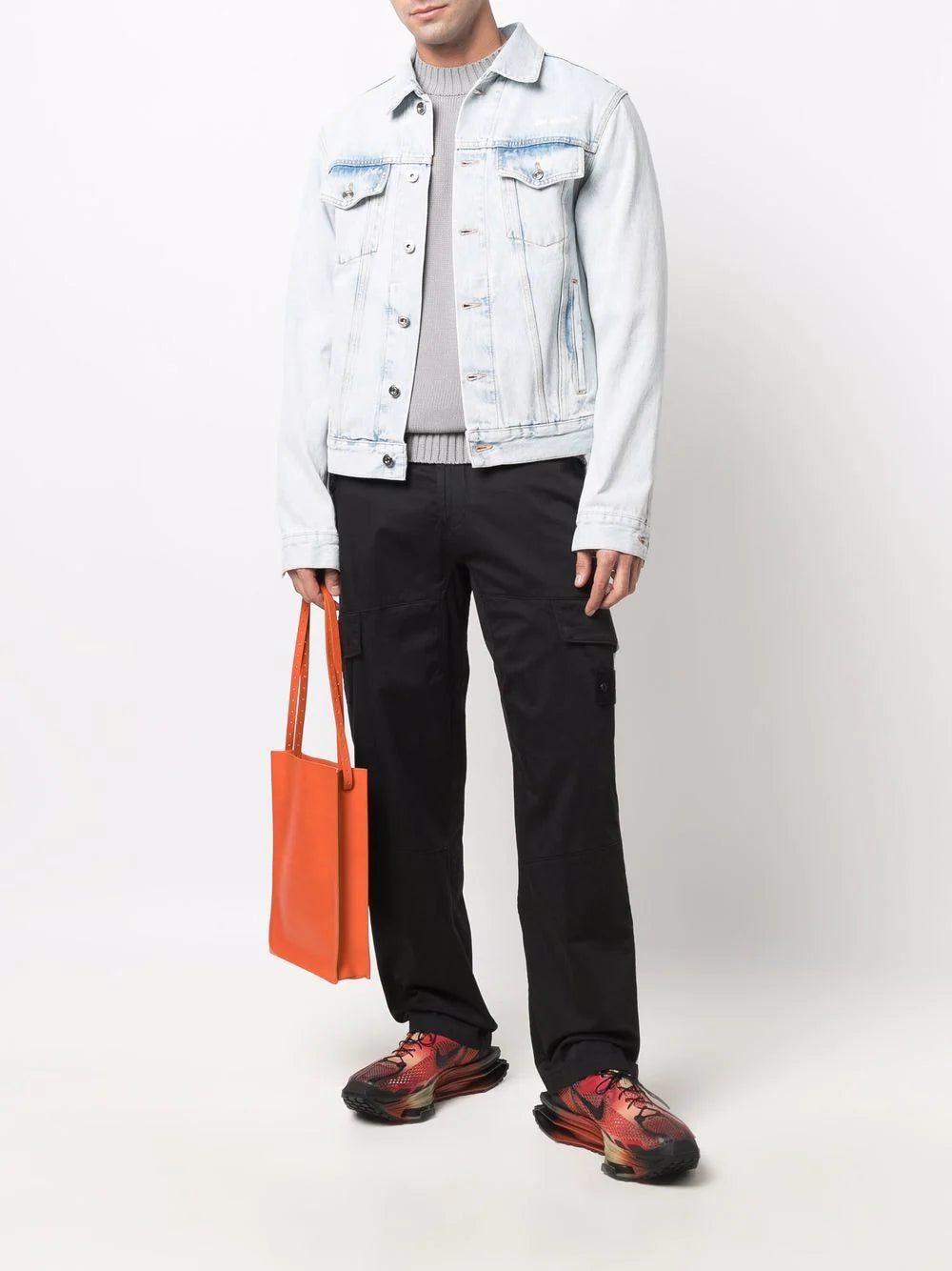 Off-White bleached-effect denim jacket - Image 2
