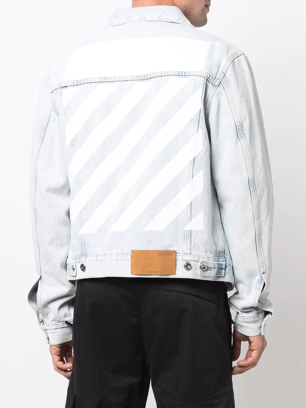 Off-White bleached-effect denim jacket - Image 4