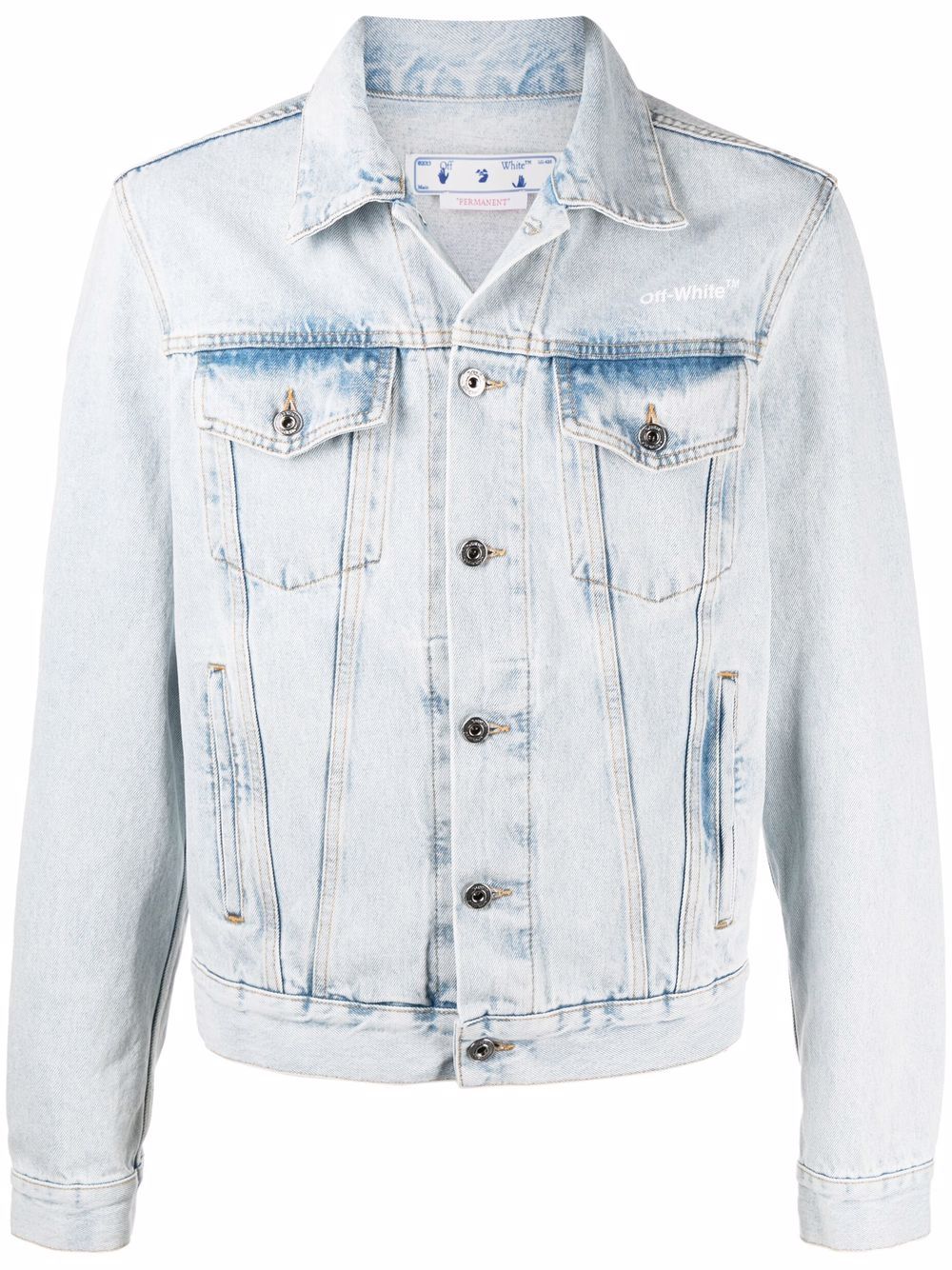 Off-White bleached-effect denim jacket