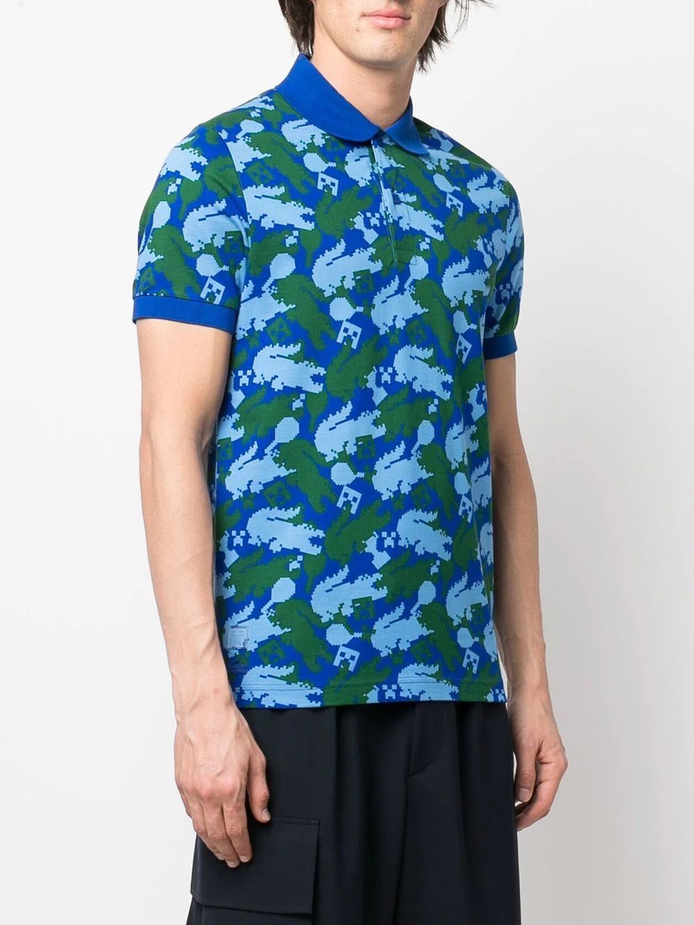 Lacoste Minecraft graphic-print polo shirt - Image 4