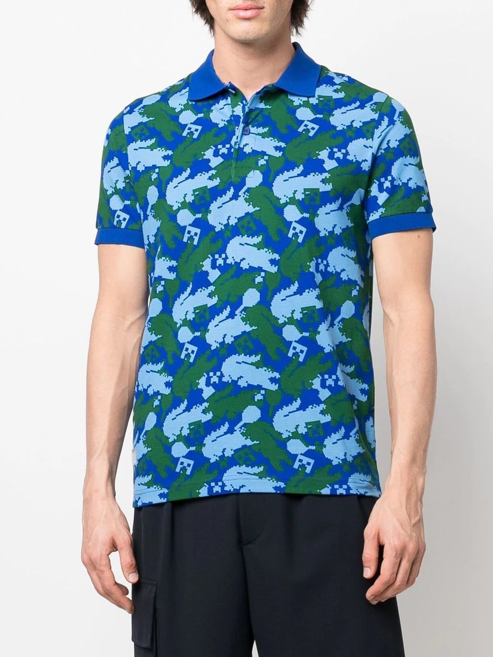Lacoste Minecraft graphic-print polo shirt - Image 2