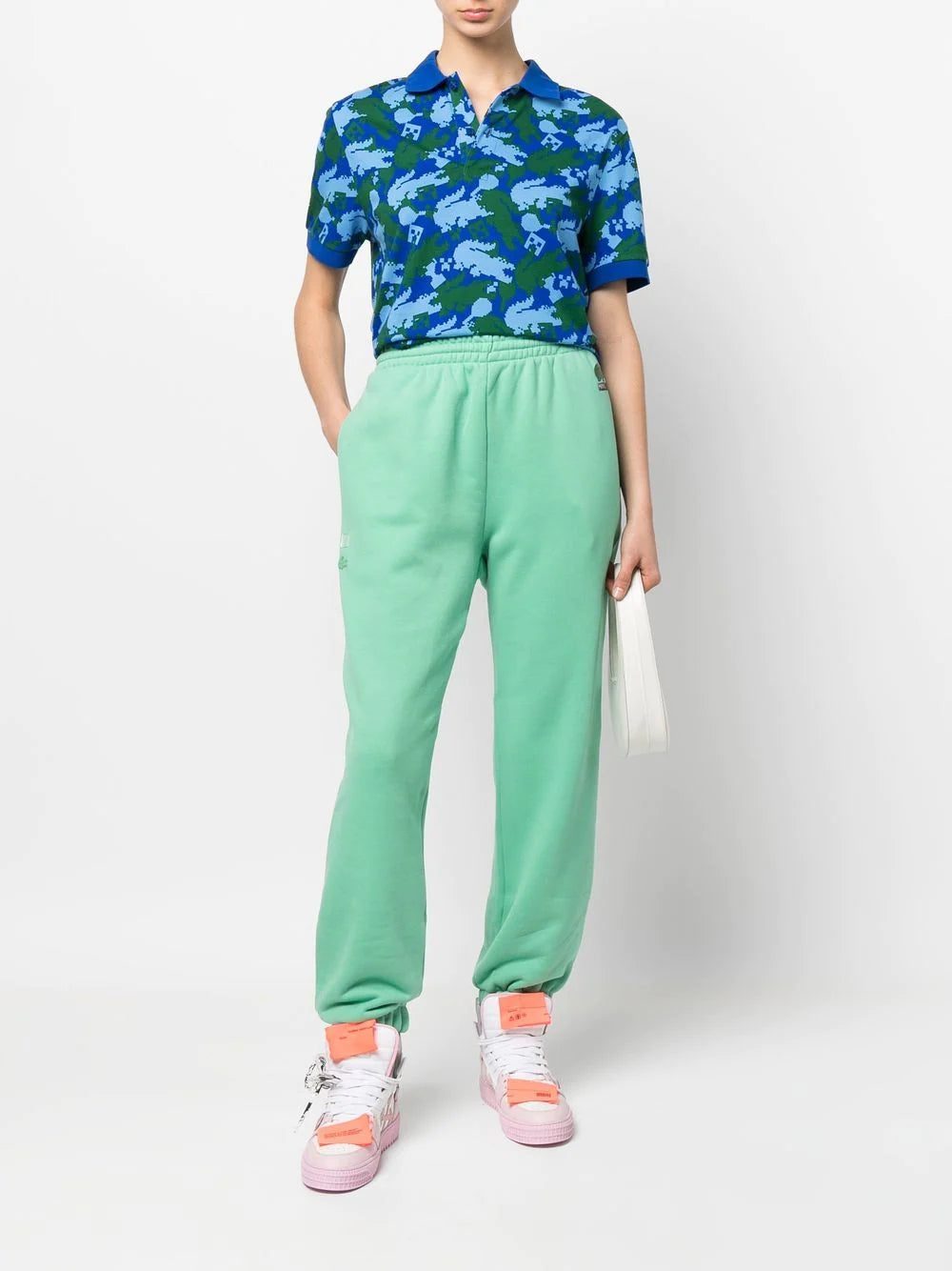 Lacoste Minecraft graphic-print polo shirt - Image 3