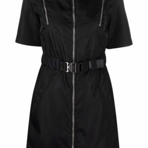 Givenchy  metallic zip-detail short-sleeved dress