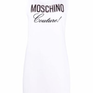 Moschino logo-print sleeveless dress