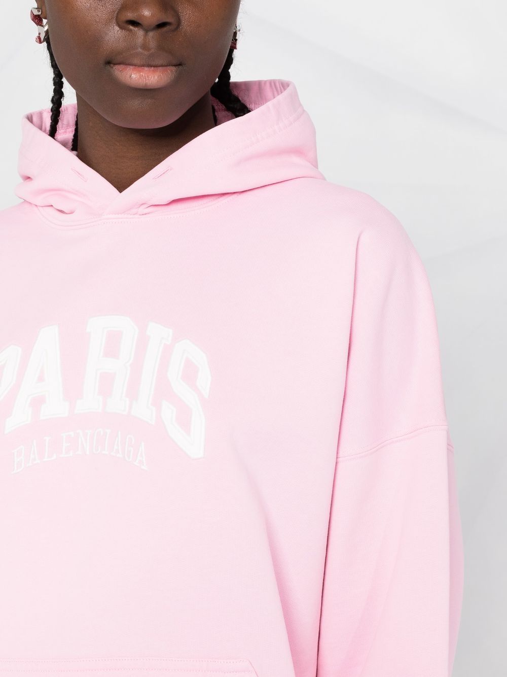 Balenciaga logo wide-fit hoodie - Image 3