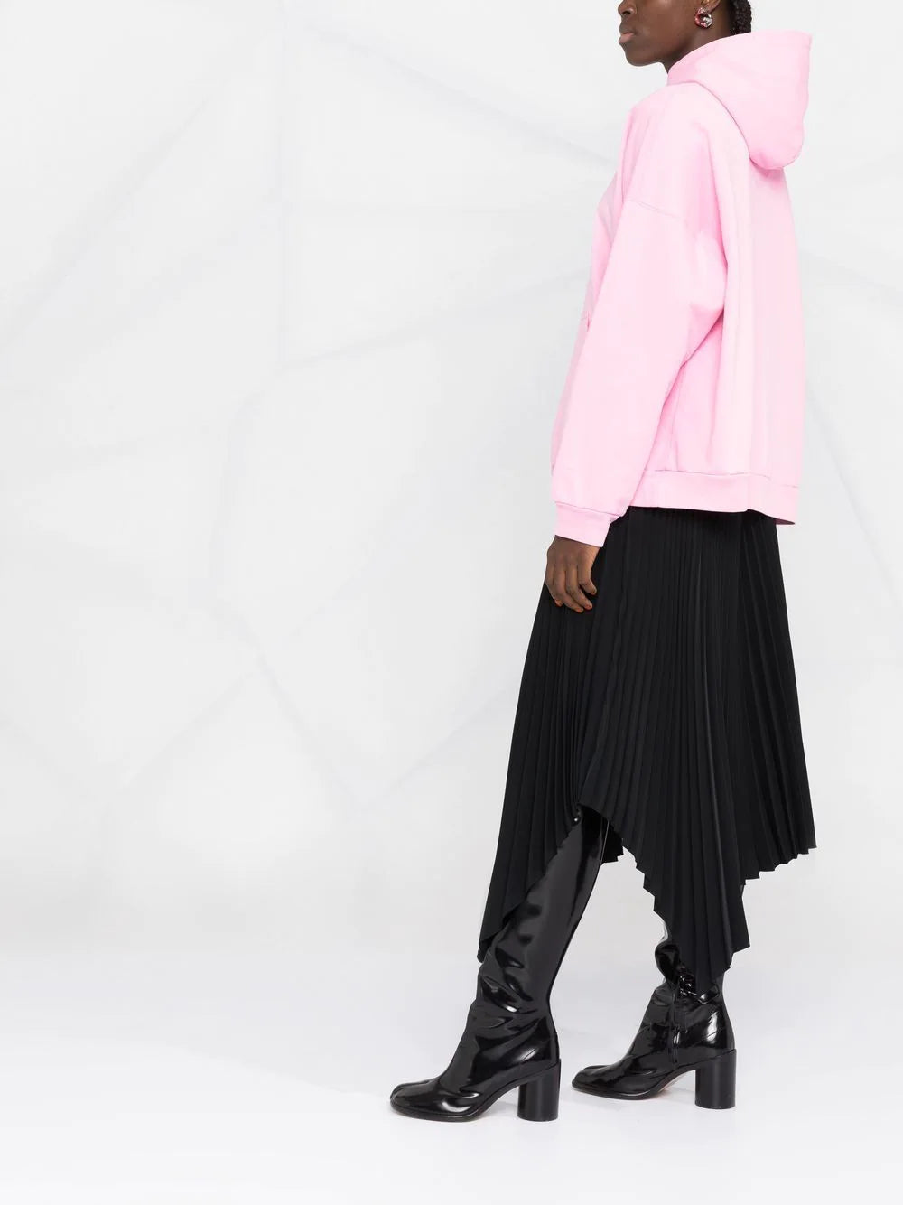 Balenciaga logo wide-fit hoodie - Image 4