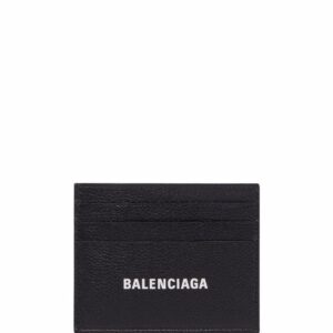Balenciaga  logo-print card holder