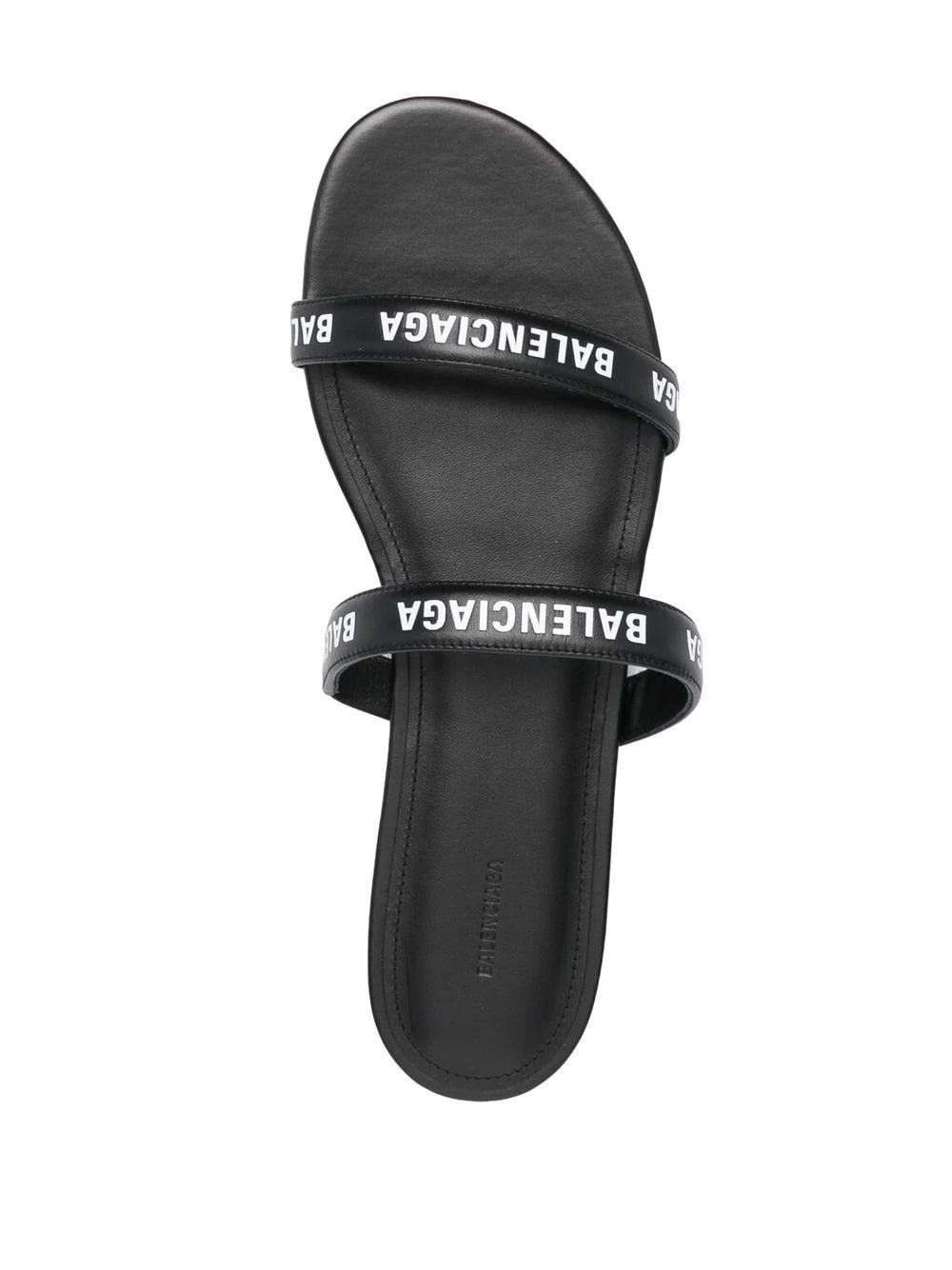 Balenciaga logo-print slip-on sandals - Image 4