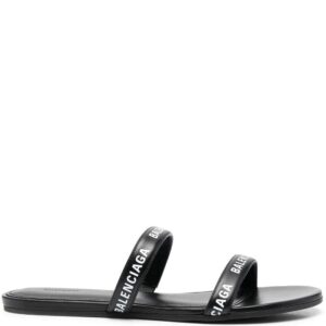 Balenciaga logo-print slip-on sandals