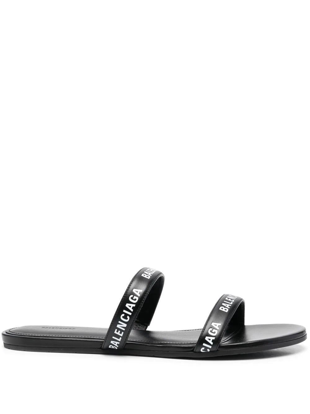 Balenciaga logo-print slip-on sandals