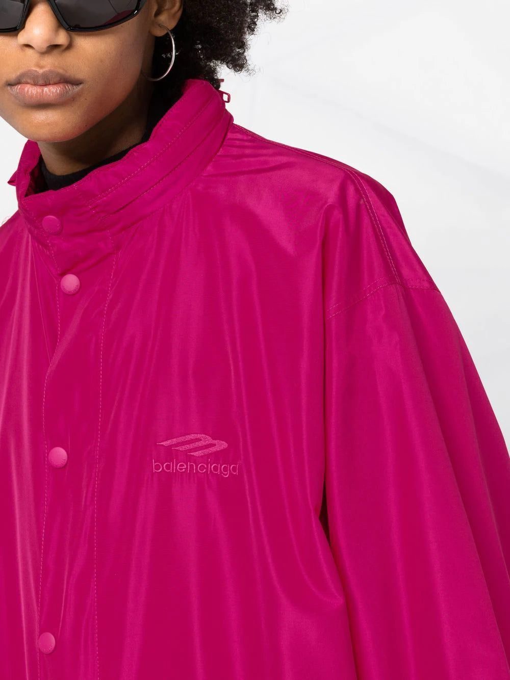 Balenciaga embroidered logo oversized windbreaker - Image 3