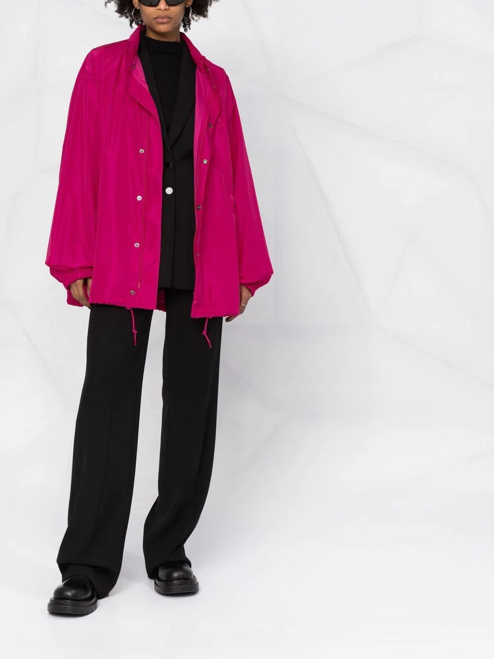 Balenciaga embroidered logo oversized windbreaker - Image 2