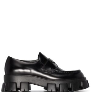 Prada  Monolith leather loafers