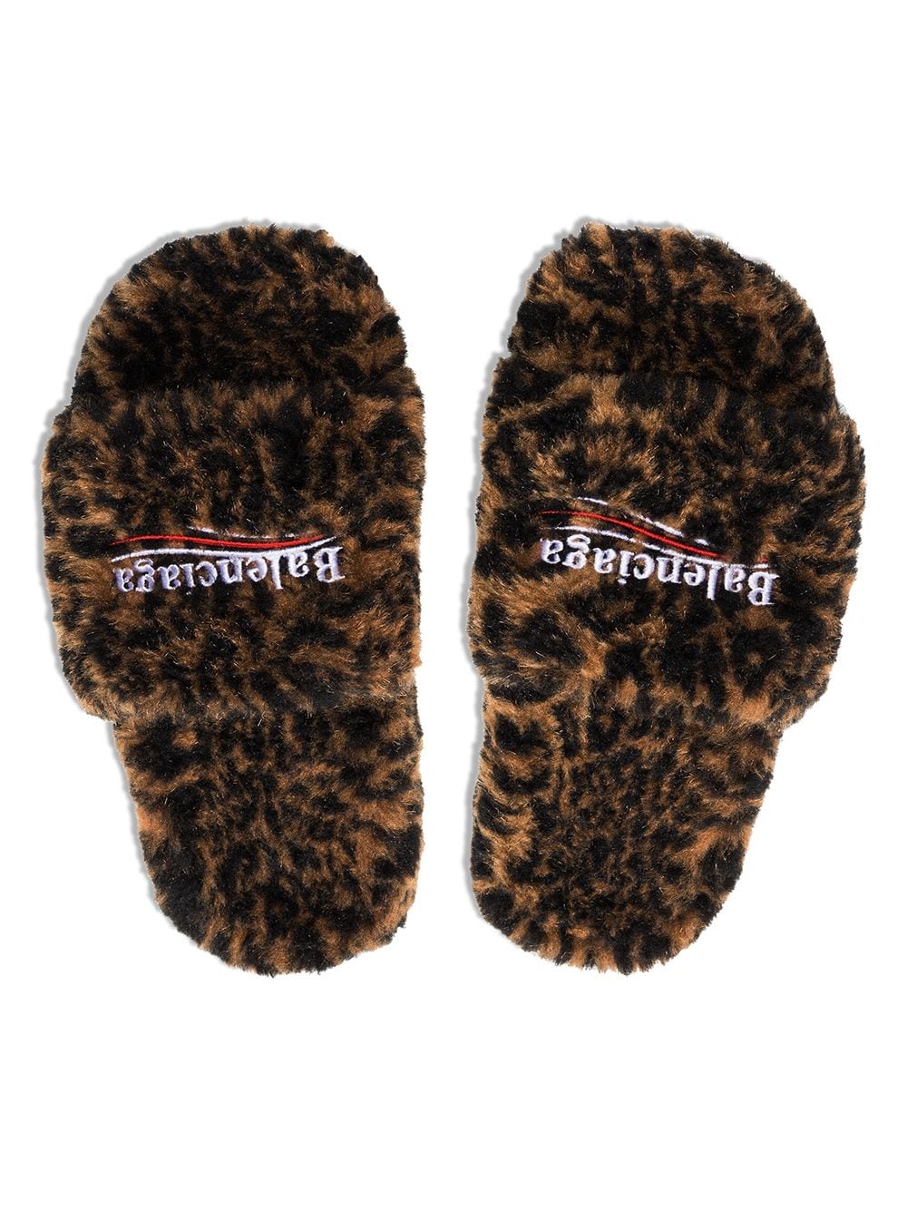 Balenciaga faux fur logo slides - Image 4